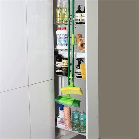 narrow 30 wide stainless steel broom cabinet|12 inch wide broom closet.